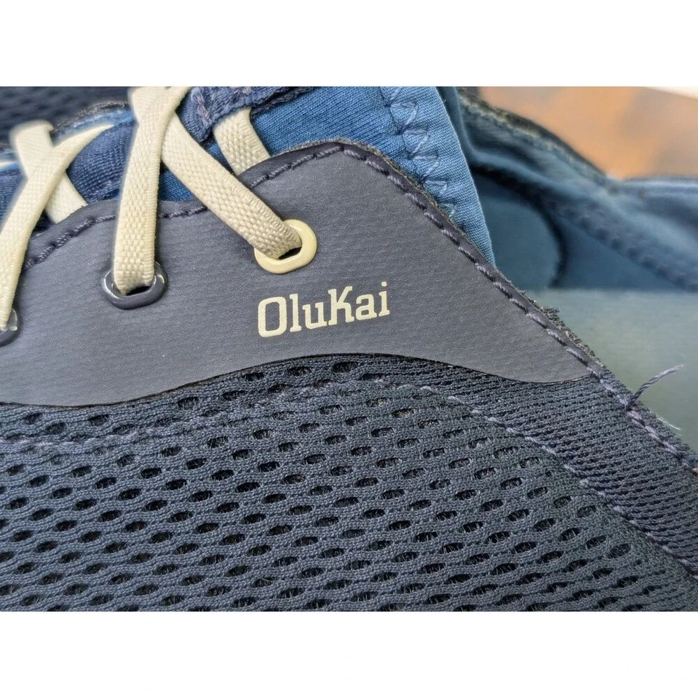 OluKai Shoes Mens US Size 13 EU 46 Moku Pae Blue Mesh Sneakers Lightweight